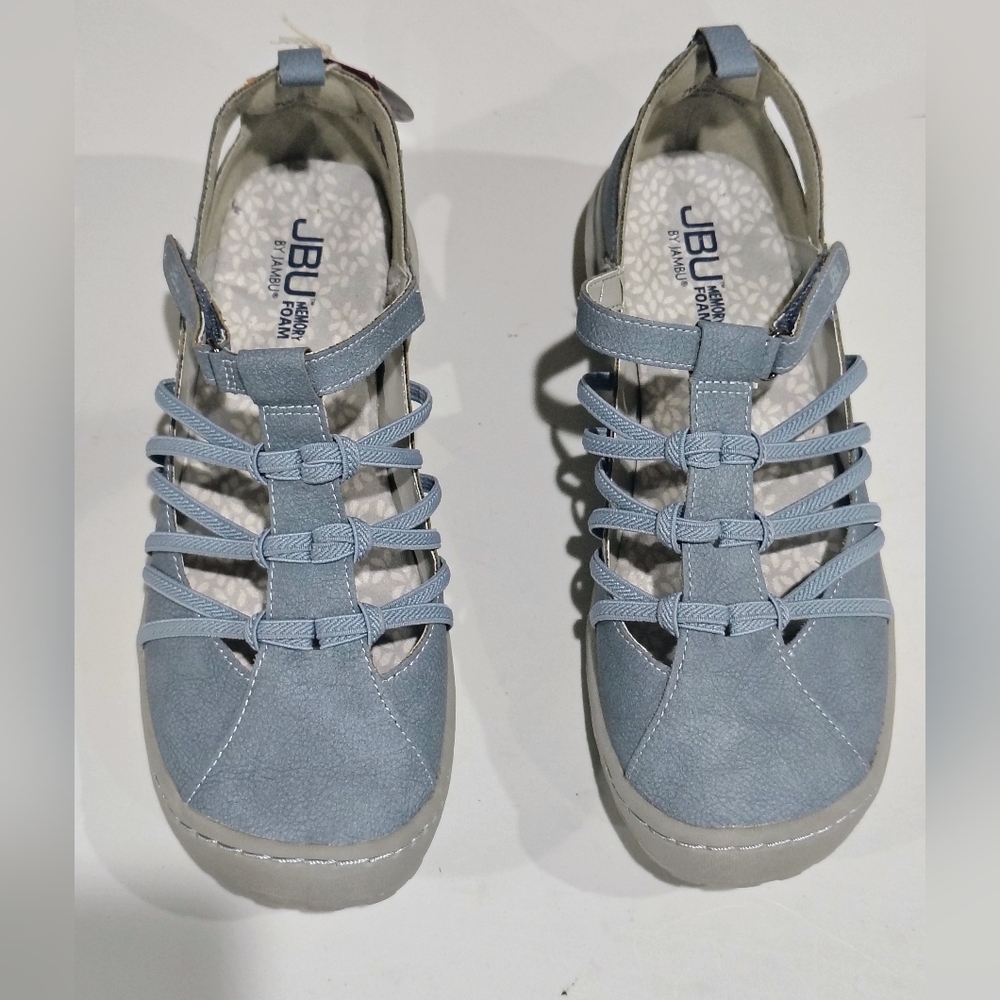 JBU By Jumbu Women's Juliet Bungee  Blue Strappy Casual Sandals Size 7W NWT